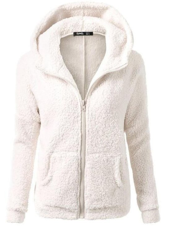 Casual Long Sleeve Hooded Coat