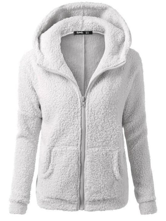 Casual Long Sleeve Hooded Coat