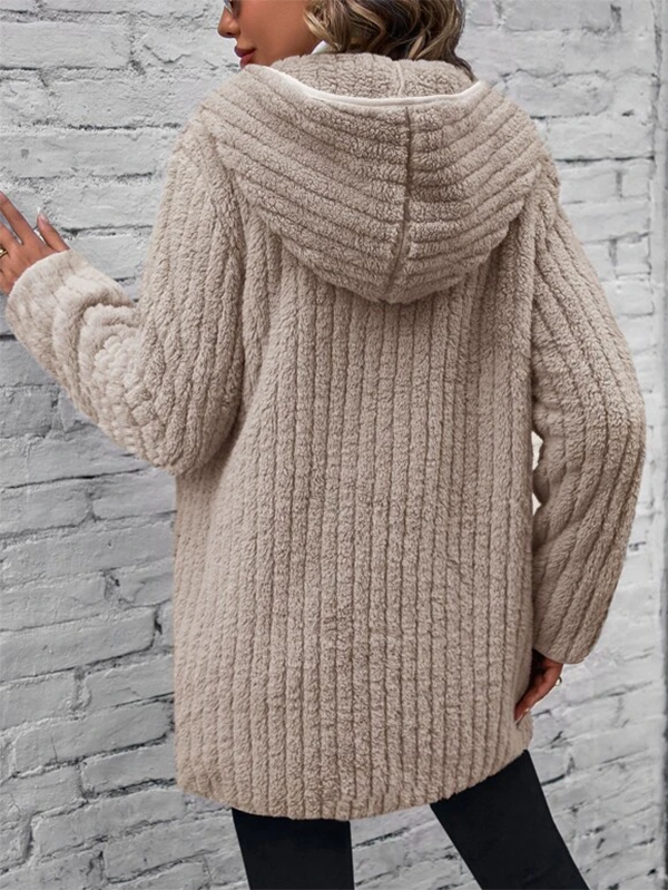 Fluff/Granular Fleece Fabric Teddy Jacket uk.noracora