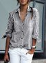 Striped Casual Loose Cotton Blouses
