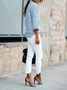 Striped Casual Loose Cotton Blouses