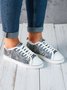 Women Ethnic All Season Ethnic Wearable Flat Heel Closed Toe Fabric Lace-Up Canvas Sneakers