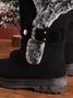 Simple Metal Wool Stitching And Velvet Warm Snow Snow Boots