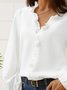 Polyester Fibre V Neck Floral Loose Blouses