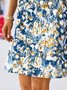 Jersey Floral Halter Casual Shorts