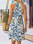 Jersey Floral Halter Casual Shorts