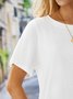 Cotton Casual Solid Loose T-shirt