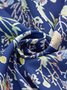 V Neck Vintage Half Sleeve Polyester Fibre Blouses