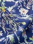 V Neck Vintage Half Sleeve Polyester Fibre Blouses