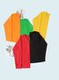 Women Plain Autumn Casual Micro-Elasticity Daily Jersey Pullover Regular H-Line T-shirt