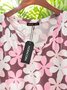 Casual Loose V Neck Floral Maxi
