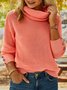 Long Sleeve Plain Casual Jumper