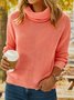 Long Sleeve Plain Casual Jumper
