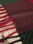Christmas Red and Green Plaid Pattern Contrasting Cashmere Scarf Festive Party Scarf Autumn Winter Warmth