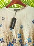 Floral Loose Casual Jersey T-shirt