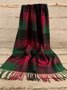 Christmas Red and Green Plaid Pattern Contrasting Cashmere Scarf Festive Party Scarf Autumn Winter Warmth