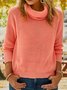 Long Sleeve Plain Casual Jumper