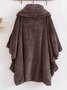 Casual Women Turtleneck Big Pockets Cloak Coats