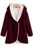Solid Casual Long Sleeve Hooded Warm Coat
