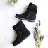 Casual All Season Knitted Fabric Low Heel Boots