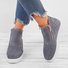 Breathable Hollow-out Wedges Sneakers Zipper Casual Wedge Heel Boots