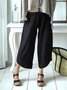 Solid Casual Loose Trousers