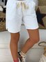 Cotton-Blend Loose Casual Shorts