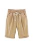 Solid Loose Polyester Fibre Shorts