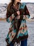 Loose Boho Shawl Collar Cotton-Blend New In Top