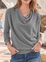 Cowl Neck Casual Loose Causal Top
