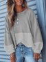 Cotton-Blend Loose Casual Casual Top