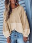 Cotton-Blend Loose Casual Casual Top