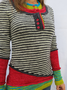 Wool-Blend Striped Casual Jumper