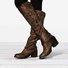 Women Vintage Lace Up Boots European Style Bandage Above Knee Boots
