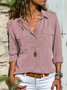 Shirt Collar Vacation Fit Blouses