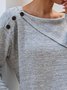 Shawl Collar Loose Casual Cotton-Blend Sweatshirt &pullover