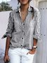 Striped Casual Loose Cotton Blouses