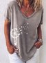 Cotton-Blend Casual Loose T-shirt