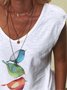 Cotton-Blend Crew Neck Casual T-shirt