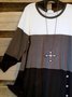 Casual Solid Cotton-Blend Sweatshirt &pullover