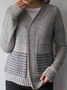 Casual Striped Knitted Sweater coat