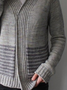 Casual Striped Knitted Sweater coat