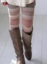 Cotton-Blend Slim Fit Color Block Leggings