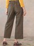 Brown Cotton-Blend Work Shift Trousers