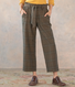 Brown Cotton-Blend Work Shift Trousers