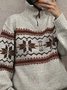 Geometric Vintage Turtleneck Jumper