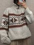 Geometric Vintage Turtleneck Jumper