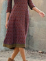 Casual Printed Geometric Knitting Dress