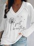 Casual V Neck Fit Top