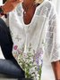 Loose V Neck Casual Auto-Clearance